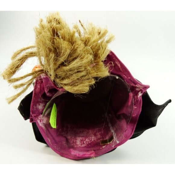 Halloween Vintage Witch Paper Mache Green Skin Tabletop Statue Figurine Big V - Picture 8 of 12